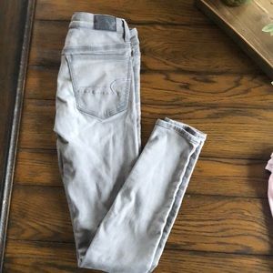 Grey American Eagle super stretch jeans  sz 2